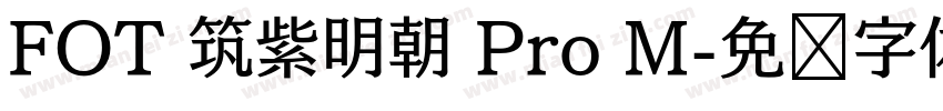 FOT 筑紫明朝 Pro M字体转换